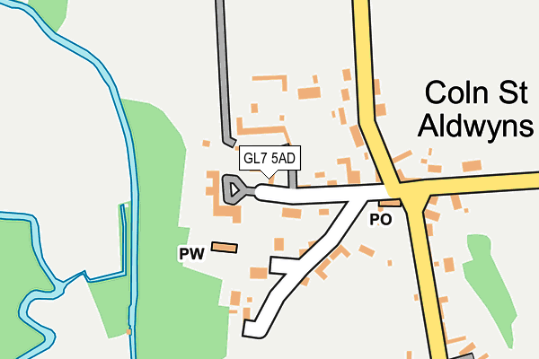 GL7 5AD map - OS OpenMap – Local (Ordnance Survey)