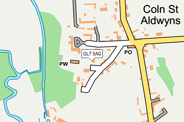 GL7 5AG map - OS OpenMap – Local (Ordnance Survey)