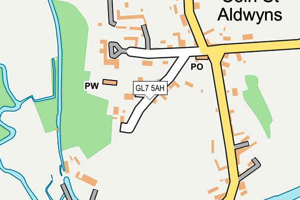 GL7 5AH map - OS OpenMap – Local (Ordnance Survey)