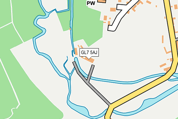 GL7 5AJ map - OS OpenMap – Local (Ordnance Survey)