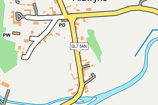 GL7 5AN map - OS OpenMap – Local (Ordnance Survey)