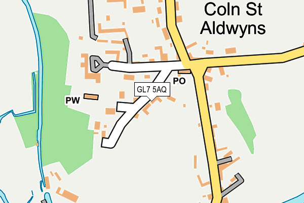 GL7 5AQ map - OS OpenMap – Local (Ordnance Survey)