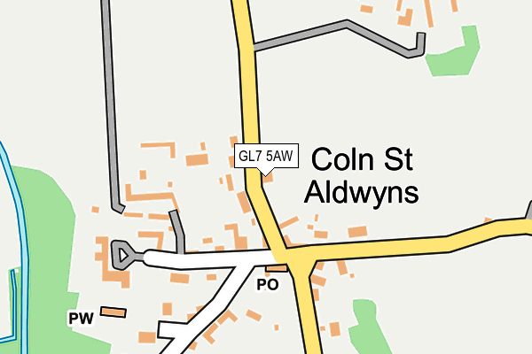 GL7 5AW map - OS OpenMap – Local (Ordnance Survey)