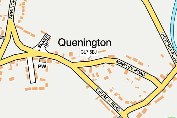 GL7 5BJ map - OS OpenMap – Local (Ordnance Survey)