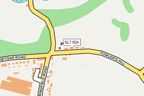 GL7 5DA map - OS OpenMap – Local (Ordnance Survey)