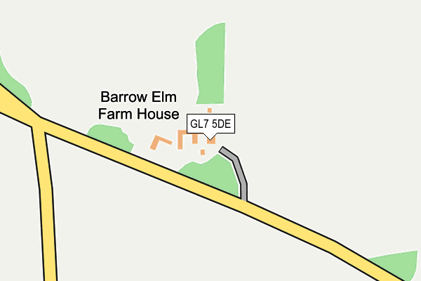GL7 5DE map - OS OpenMap – Local (Ordnance Survey)