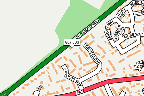 GL7 5DS map - OS OpenMap – Local (Ordnance Survey)
