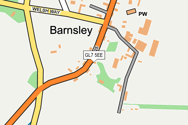 GL7 5EE map - OS OpenMap – Local (Ordnance Survey)