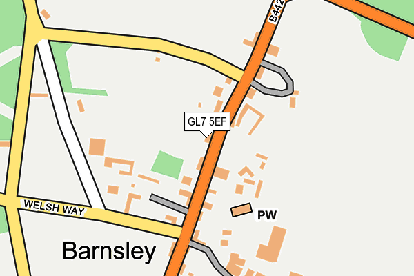 GL7 5EF map - OS OpenMap – Local (Ordnance Survey)