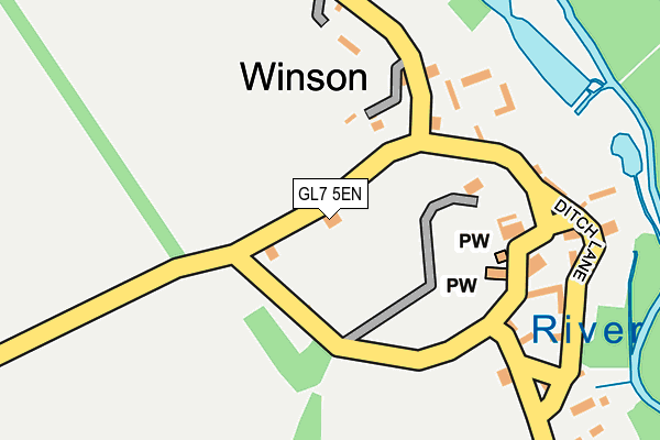 GL7 5EN map - OS OpenMap – Local (Ordnance Survey)