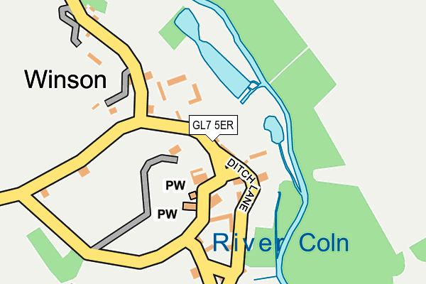 GL7 5ER map - OS OpenMap – Local (Ordnance Survey)