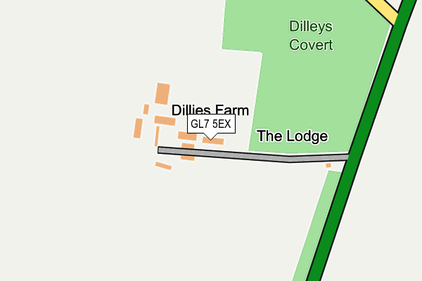 GL7 5EX map - OS OpenMap – Local (Ordnance Survey)