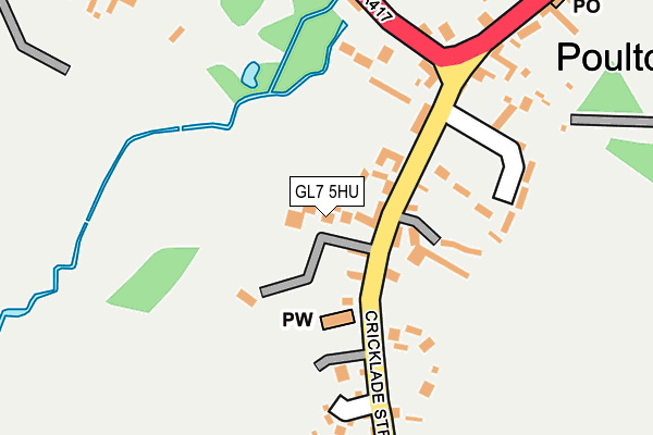 GL7 5HU map - OS OpenMap – Local (Ordnance Survey)