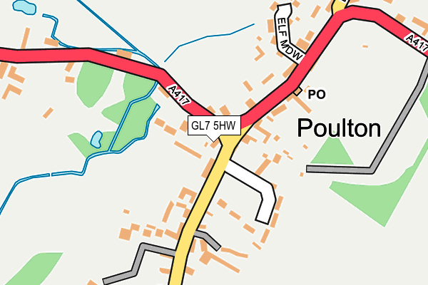 GL7 5HW map - OS OpenMap – Local (Ordnance Survey)