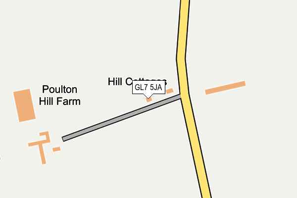 GL7 5JA map - OS OpenMap – Local (Ordnance Survey)