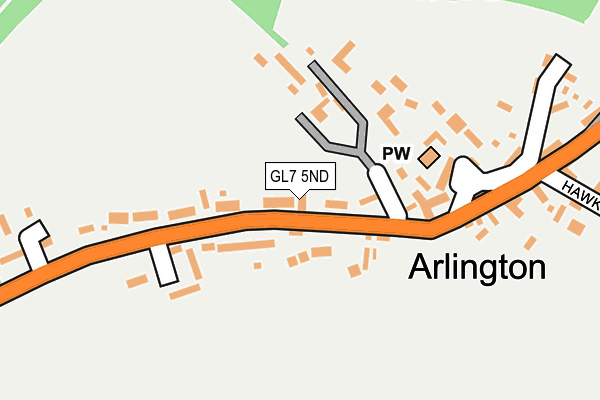 GL7 5ND map - OS OpenMap – Local (Ordnance Survey)