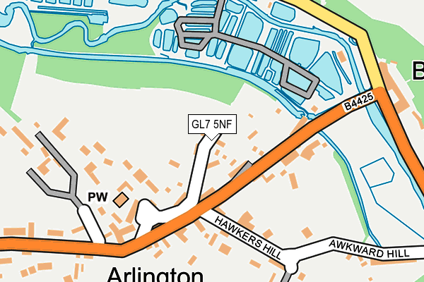 GL7 5NF map - OS OpenMap – Local (Ordnance Survey)