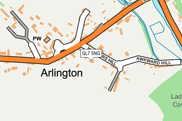 GL7 5NG map - OS OpenMap – Local (Ordnance Survey)