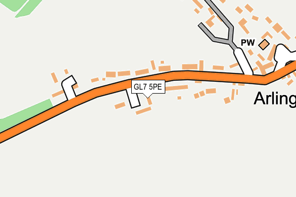 GL7 5PE map - OS OpenMap – Local (Ordnance Survey)