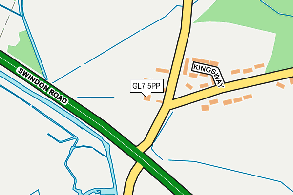 GL7 5PP map - OS OpenMap – Local (Ordnance Survey)