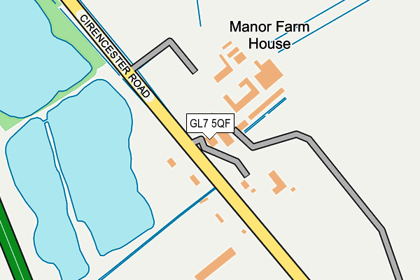 GL7 5QF map - OS OpenMap – Local (Ordnance Survey)