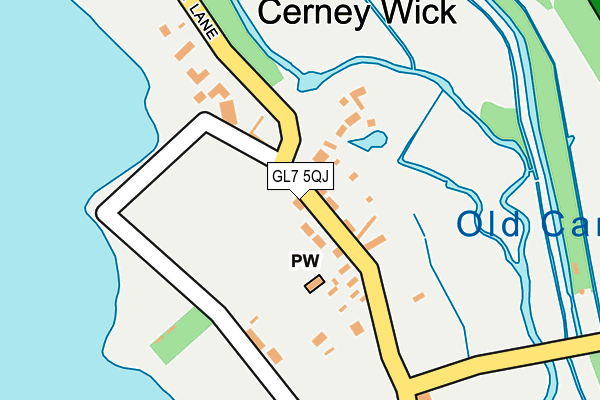 GL7 5QJ map - OS OpenMap – Local (Ordnance Survey)