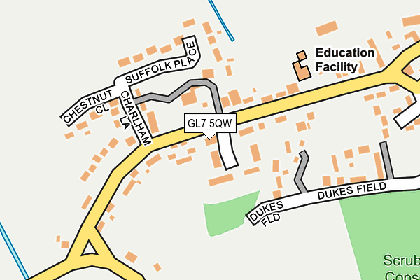 GL7 5QW map - OS OpenMap – Local (Ordnance Survey)