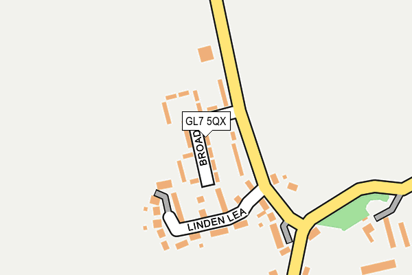 GL7 5QX map - OS OpenMap – Local (Ordnance Survey)
