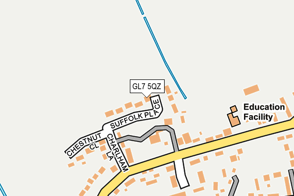 GL7 5QZ map - OS OpenMap – Local (Ordnance Survey)