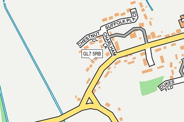 GL7 5RB map - OS OpenMap – Local (Ordnance Survey)