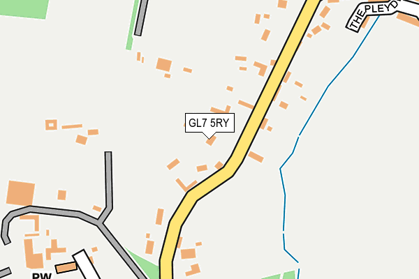 GL7 5RY map - OS OpenMap – Local (Ordnance Survey)