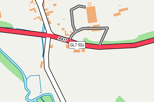 GL7 5SJ map - OS OpenMap – Local (Ordnance Survey)