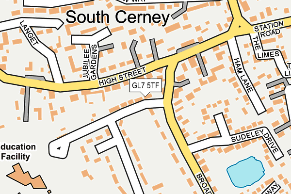 GL7 5TF map - OS OpenMap – Local (Ordnance Survey)