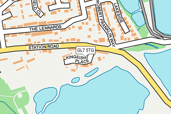 GL7 5TG map - OS OpenMap – Local (Ordnance Survey)