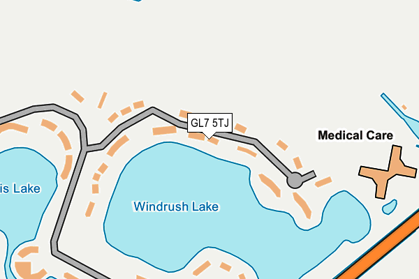 GL7 5TJ map - OS OpenMap – Local (Ordnance Survey)