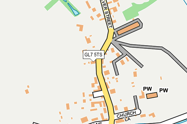 GL7 5TS map - OS OpenMap – Local (Ordnance Survey)