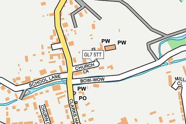 GL7 5TT map - OS OpenMap – Local (Ordnance Survey)