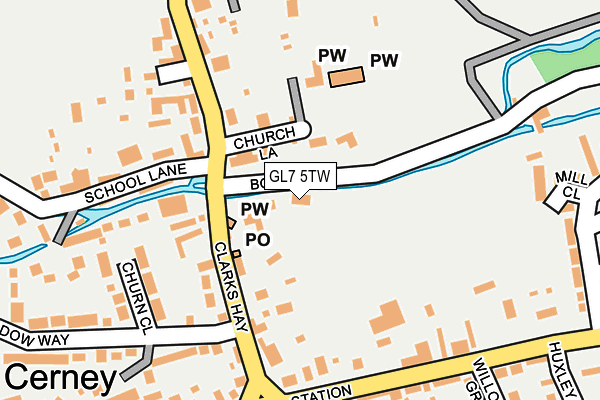 GL7 5TW map - OS OpenMap – Local (Ordnance Survey)