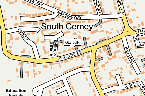 GL7 5UR map - OS OpenMap – Local (Ordnance Survey)