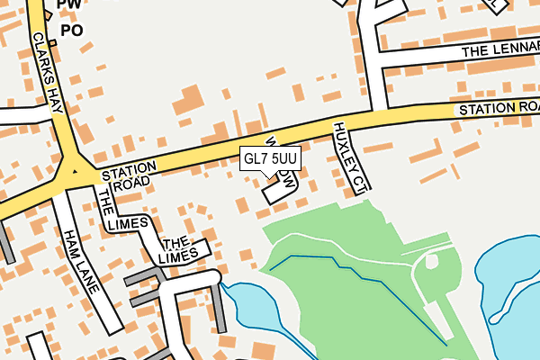 GL7 5UU map - OS OpenMap – Local (Ordnance Survey)