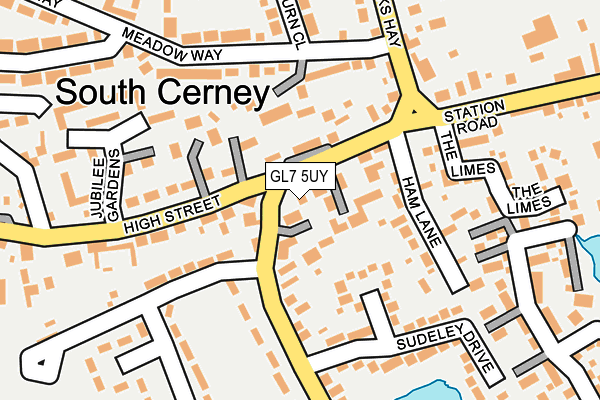 GL7 5UY map - OS OpenMap – Local (Ordnance Survey)