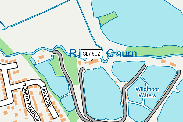 GL7 5UZ map - OS OpenMap – Local (Ordnance Survey)