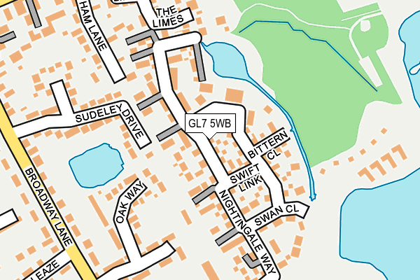 GL7 5WB map - OS OpenMap – Local (Ordnance Survey)