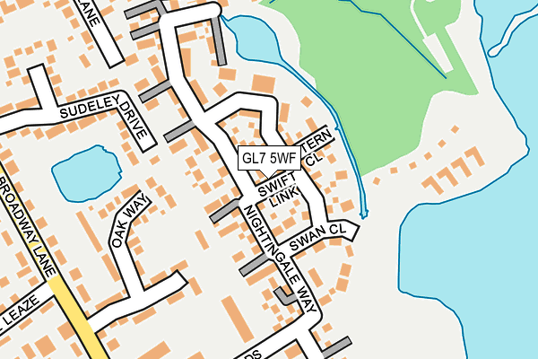 GL7 5WF map - OS OpenMap – Local (Ordnance Survey)