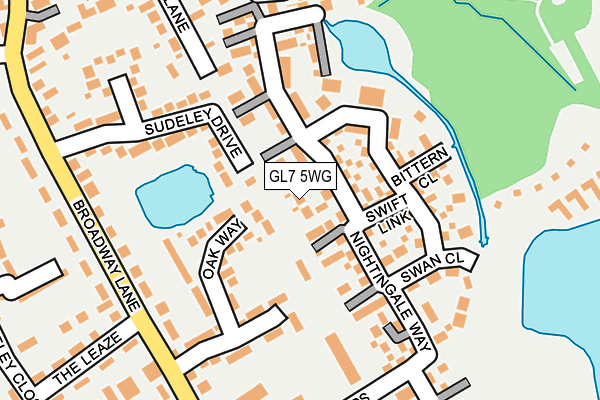 GL7 5WG map - OS OpenMap – Local (Ordnance Survey)