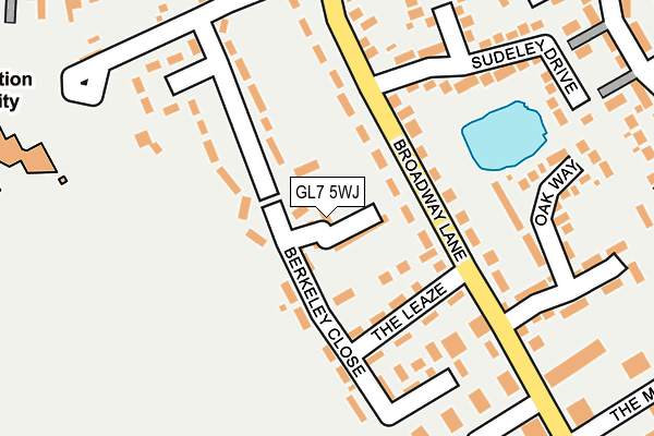 Map of RWB EVENT HIRE LTD at local scale