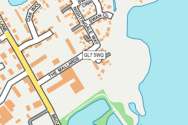 GL7 5WQ map - OS OpenMap – Local (Ordnance Survey)