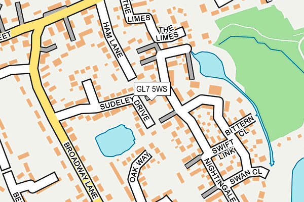 GL7 5WS map - OS OpenMap – Local (Ordnance Survey)