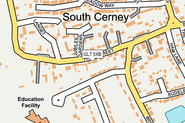 GL7 5XB map - OS OpenMap – Local (Ordnance Survey)