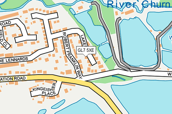 GL7 5XE map - OS OpenMap – Local (Ordnance Survey)